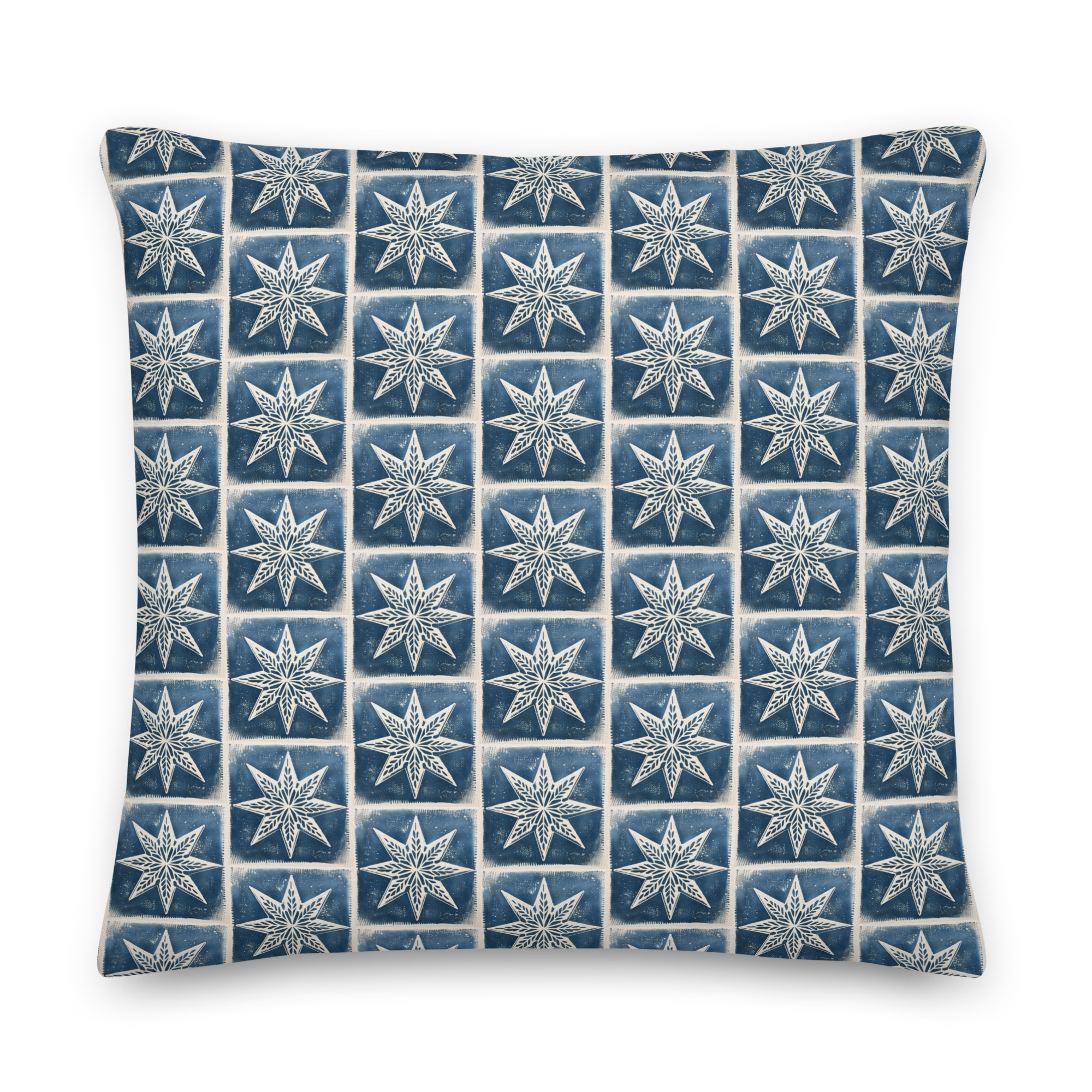 Block Print Snowflake Pillow - Image 2